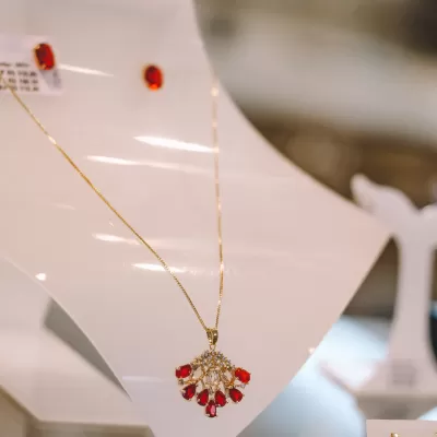 Conjunto Folheado Ouro 18k e Cristal 