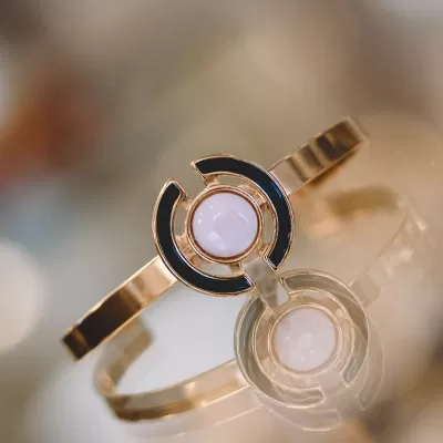 Pulseira Folheada Ouro 18k e Pedra Natural 