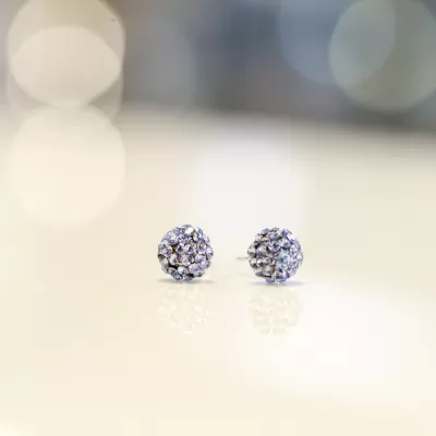 Brinco Folheado Ouro 18k e Cristal 