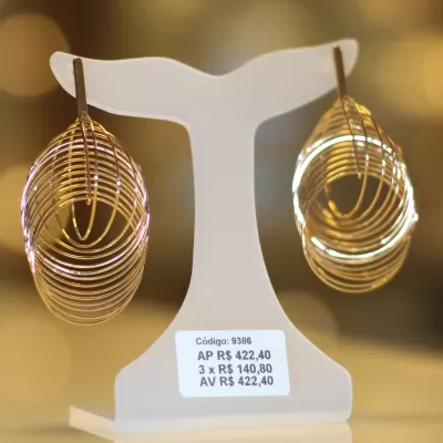 Brinco Folheado Ouro 18k