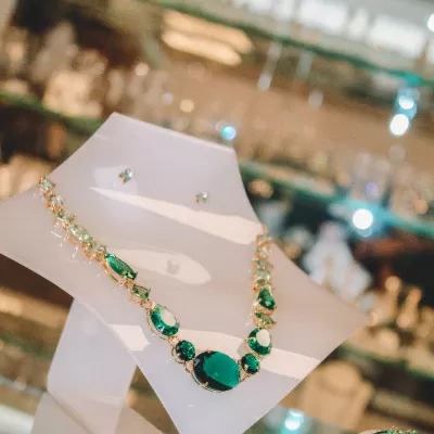 Conjunto Folheado Ouro 18k e Cristal 